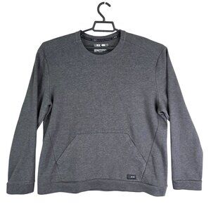 Mens Gray MSX Michael Strahan Sweatshirt Crew Neck Long Sleeve Pockets Size XL